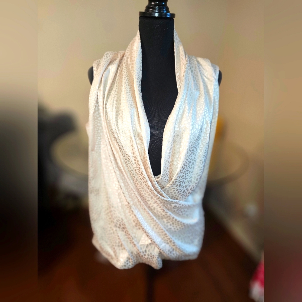 Cream colored patterned shirt